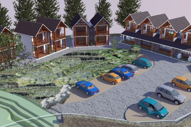 I will create your 3d model and render using sketch up and vray