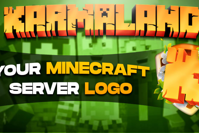 I will create your minecraft server logo and icon