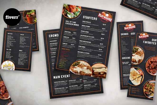 I will create your restaurant menu design in 24h