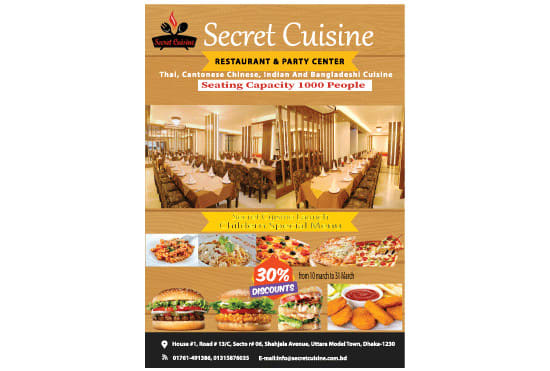 I will creative restaurant flyer design