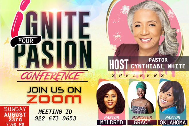 I will creatively design a great online church zoom flyer