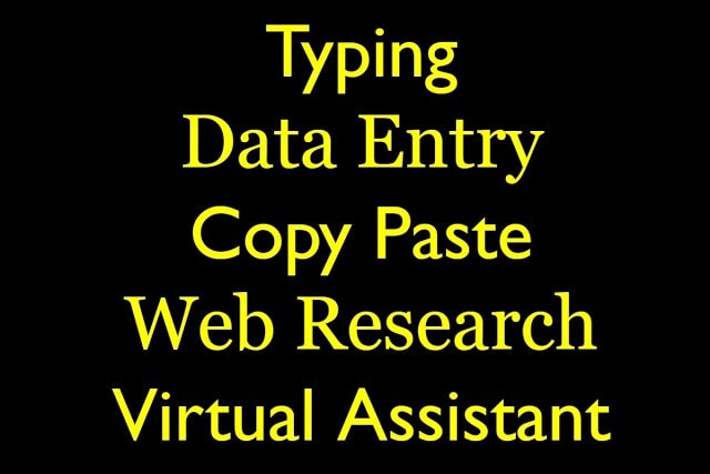 I will data entry on excel and word offline and online typing jobs