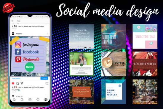I will design 100 social media post in 24 hour