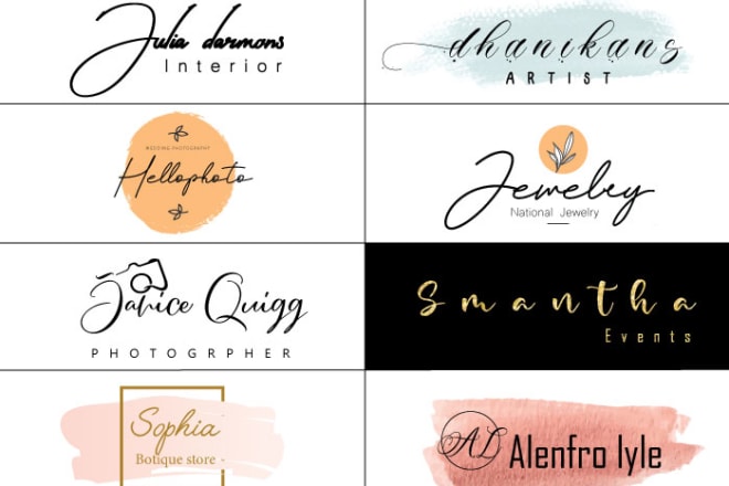 I will design 3 photography, handwritten or calligraphy luxury signature logo