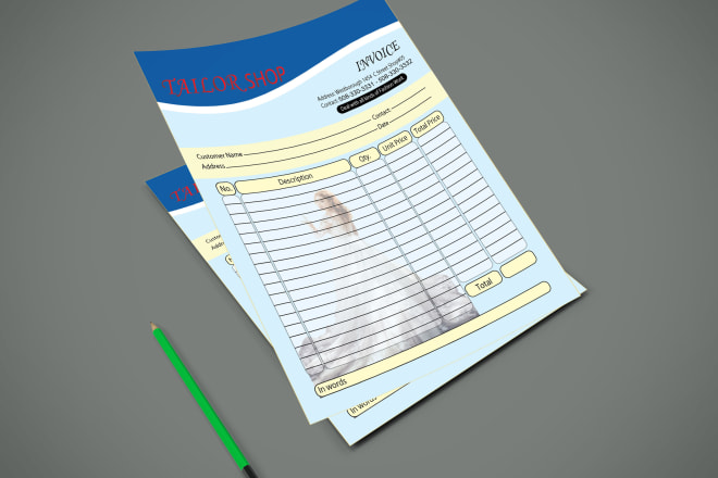 I will design a bill book,invoice book,receipt book according your choice