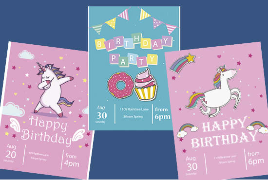 I will design a birthday invitation