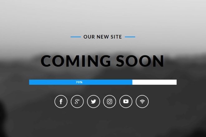 I will design a coming soon or under construction page