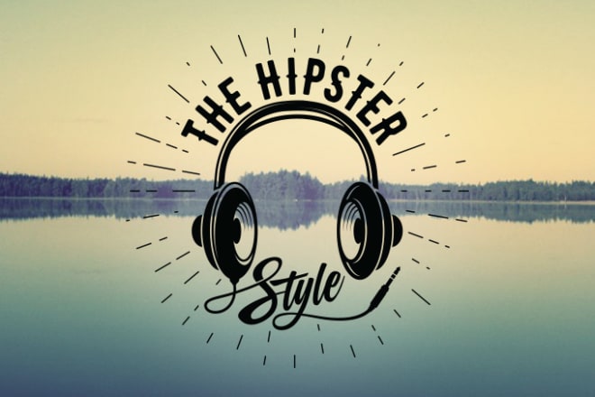 I will design a cool vintage hipster or retro logo