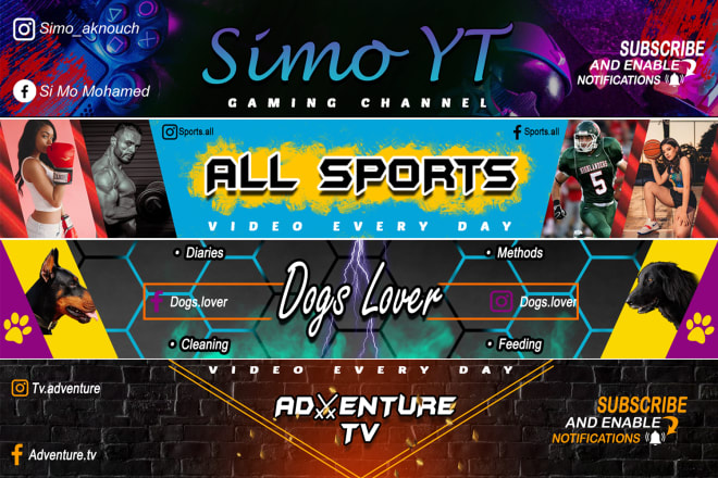 I will design a custom youtube banner for your channel