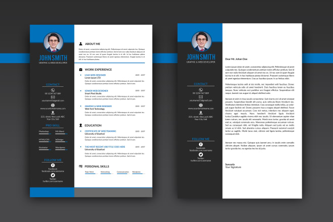 I will design a CV resume template