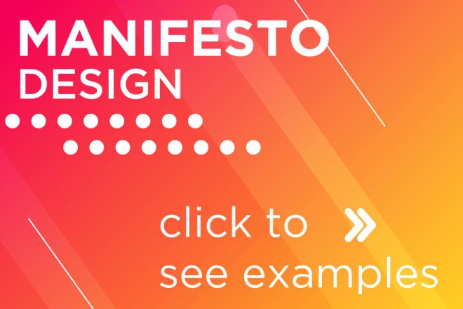 I will design a professional custom manifesto