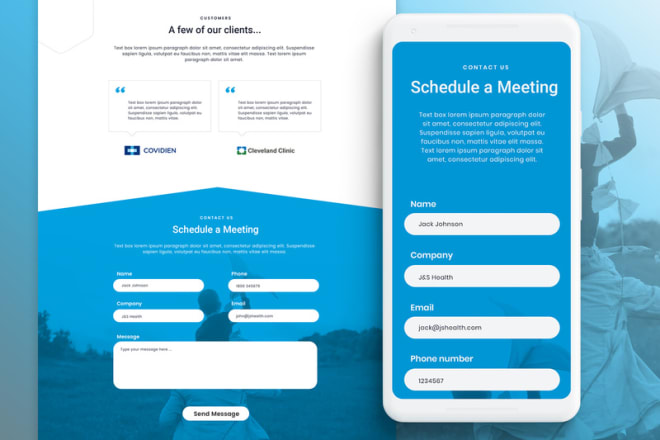 I will design a responsive wordpress landing page