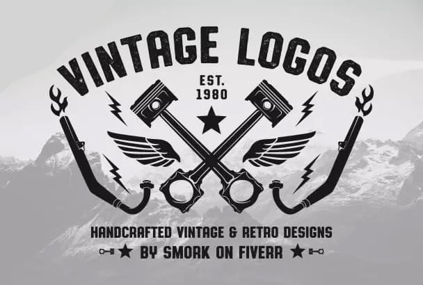 I will design a vintage or retro logo