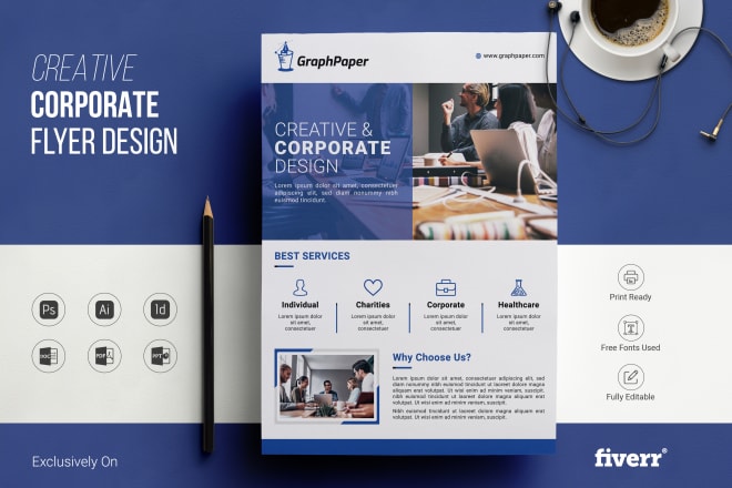 I will design all business, company, product flyer in just 24 hours