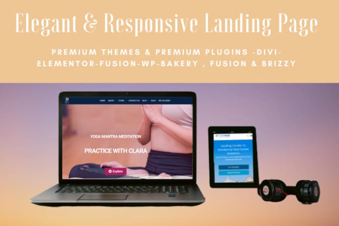 I will design an attractive landing page on wordpress