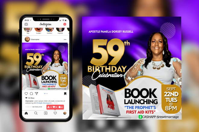 I will design an online flyer for facebook or instagram live