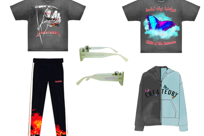 I will design and mockup a fashion collection for you
