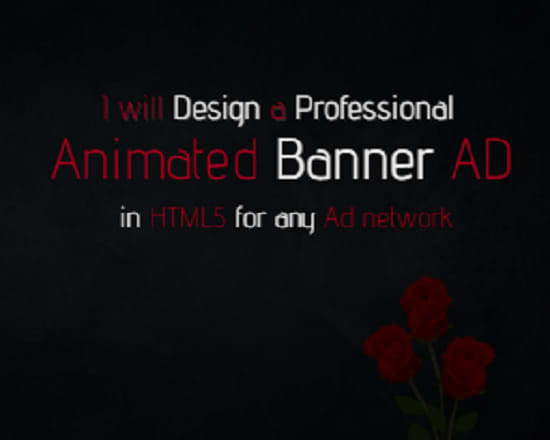I will design animated banner in HTML5 for any ad network please see example