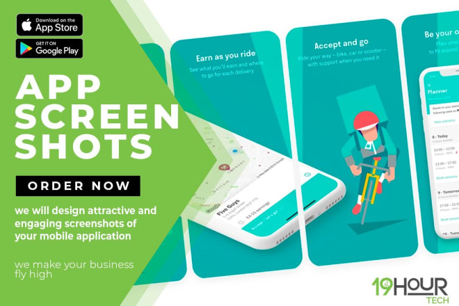 I will design attractive and professional app screenshots