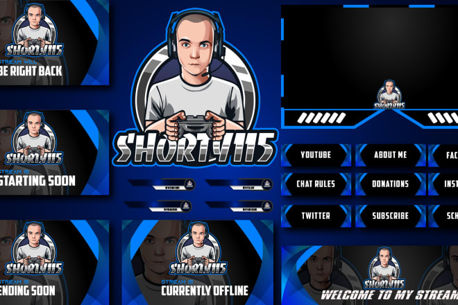 I will design best twitch overlay,logo,screens panels and alerts