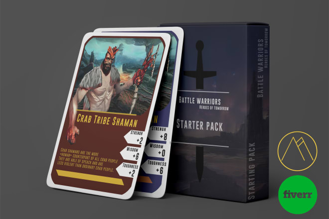 I will design board games and trading cards games