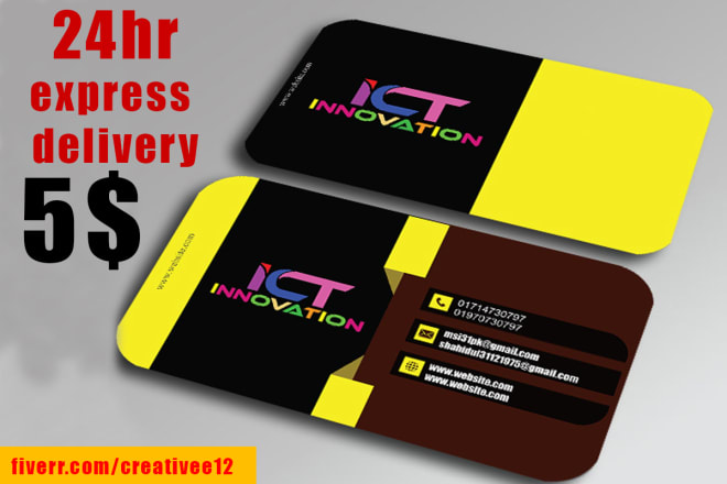 I will design business card with three concepts