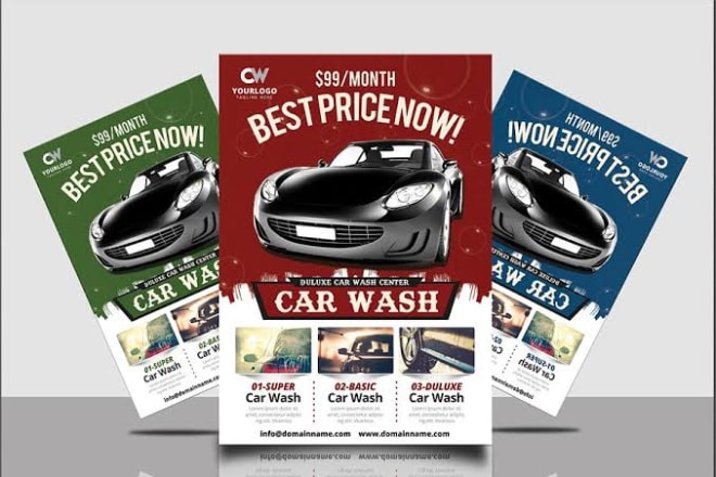 I will design car wash or showroom flyers design