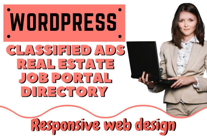 I will design classified and real estate wordpress website
