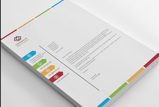 I will design clean corporate letterhead