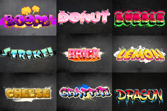 I will design clever graffiti pop art font logo for you