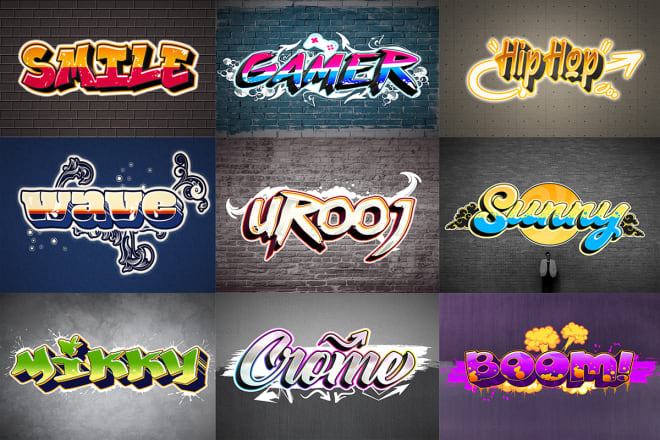 I will design cool graffiti pop art font logo within 5 hour
