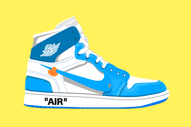I will design cool vector illustration of your sneakers