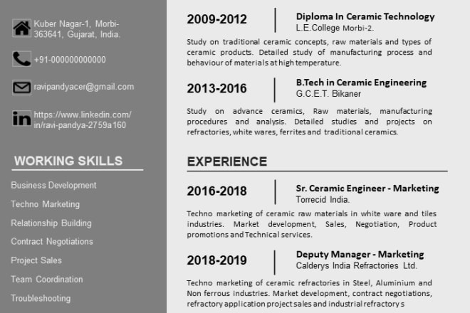I will design, create and write professional resume CV