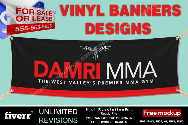 I will design creative billboard, yard sign, outdoor, vinyl banner, backdrop,