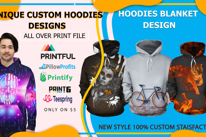 I will design custom brands, hoodies, hoodies blanket, and jackets