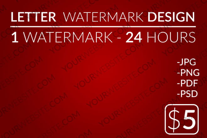 I will design custom letter logo watermark