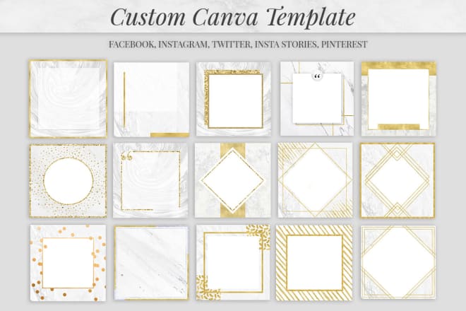 I will design custom social media templates in canva