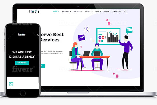I will design custom wordpress website english arabic