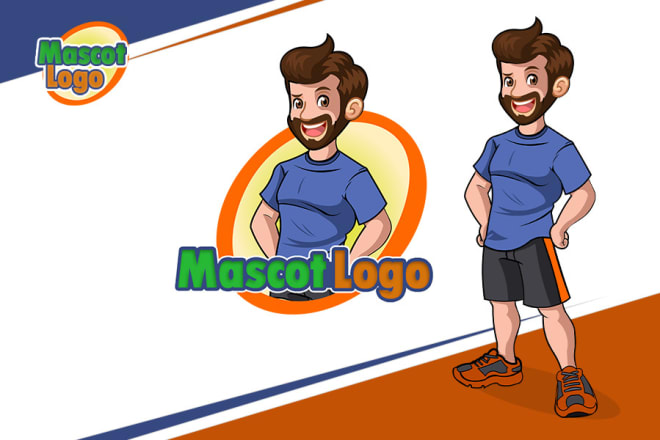 I will design cute cartoon character logo design