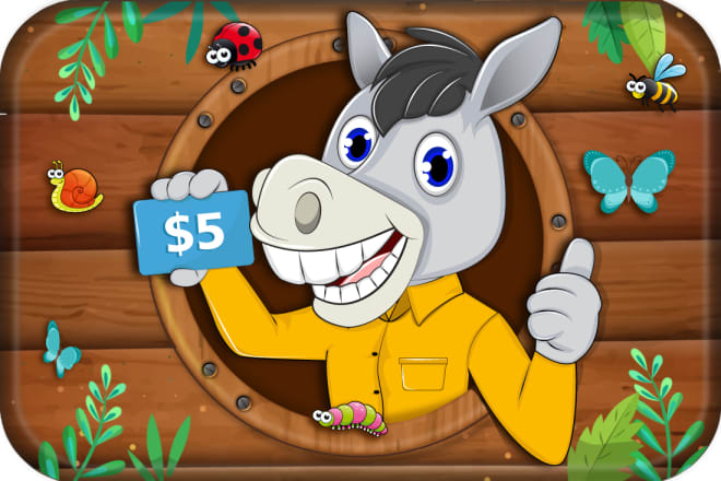 I will design cute cartoon illustration design for kids