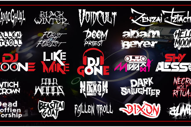 I will design dj, rock and hip hop producer logo