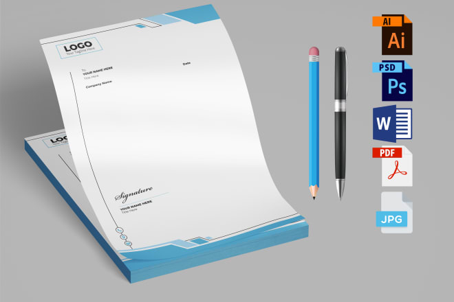 I will design editable letterhead template ms word, ai, psd, PDF