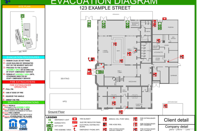 I will design fire safety and emergency evacuation plans