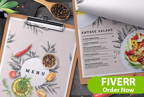 I will design food flyer or poster, restaurant menu