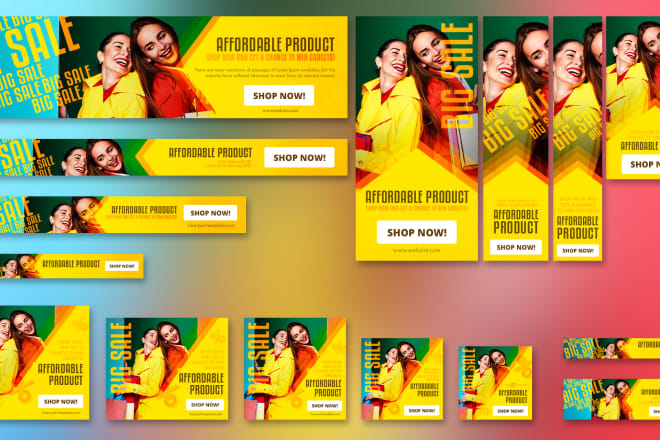 I will design google, youtube, linkedin, web, adsense, gif, banner