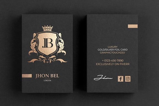 I will design luxury, minimalist, gold foil business card