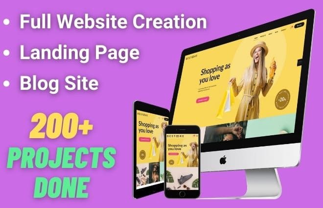 I will design modern landing page, wordpress website, blog site