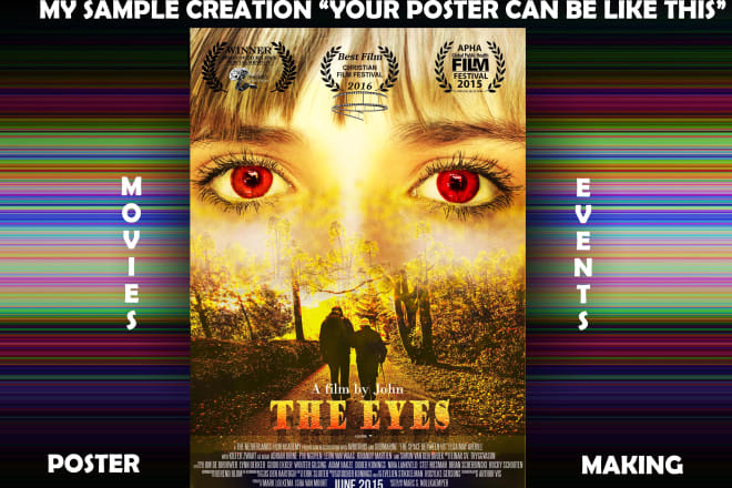 I will design movie poster event poster album cover film poster of any size
