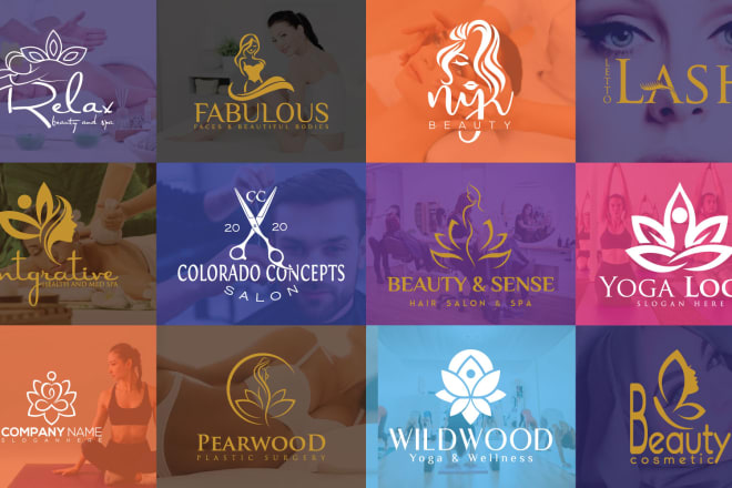 I will design natural yoga spa wellness cosmetics beauty salon logo