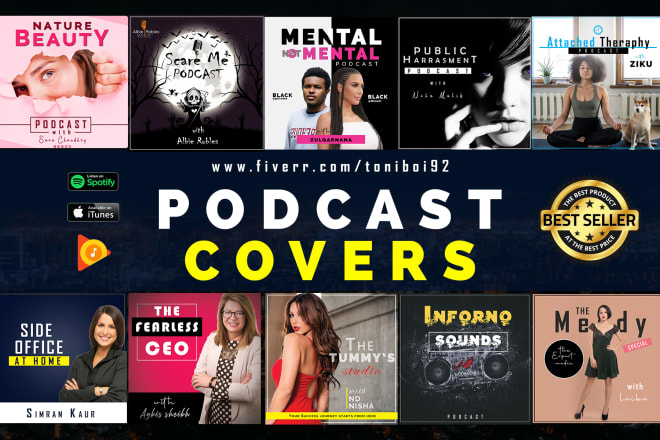 I will design premium podcast cover art,logo